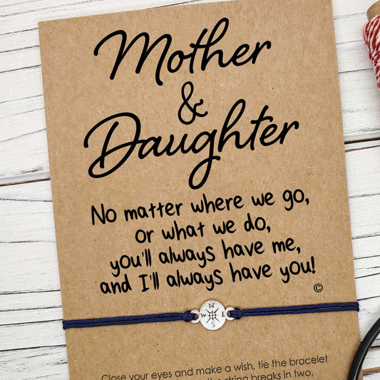 Mother Daughter Bracelet ‖ No Matter Quote ‖ Wish Bracelet ‖ Friendship Bracelet ‖ Bracelet & Anklet with Macrame' Closure